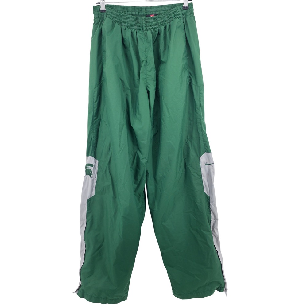 Nike Team Michigan State Spartans Windbreaker Pants Green Grey XL Mens Athletic